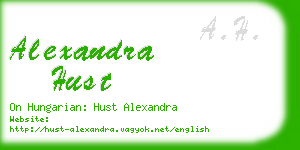alexandra hust business card